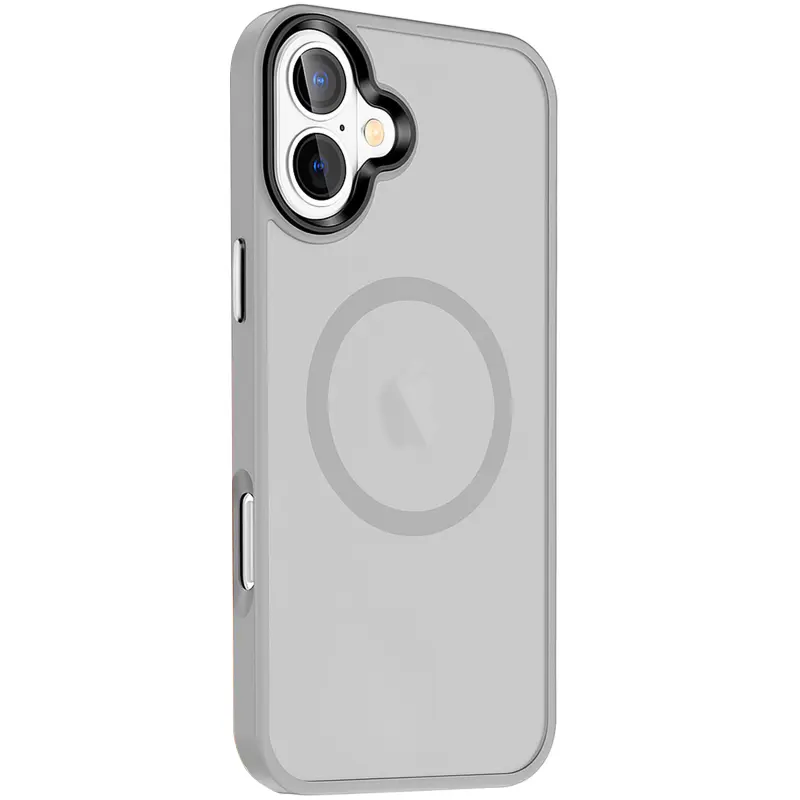 Etui Colorful Metal Buttons MagSafe do Apple iPhone 17 (6.3"), Grey, TPU+PC