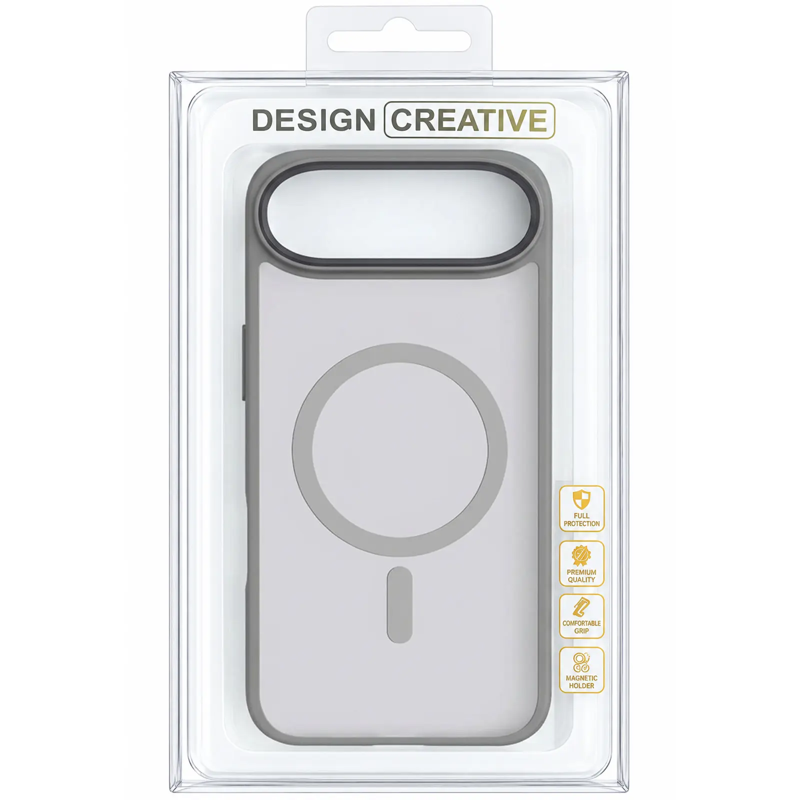 Case Ummi Colorful Metal Buttons with Magnetic Fit for Apple iPhone 17 Air (6.5"), Grey 1, TPU+PC
