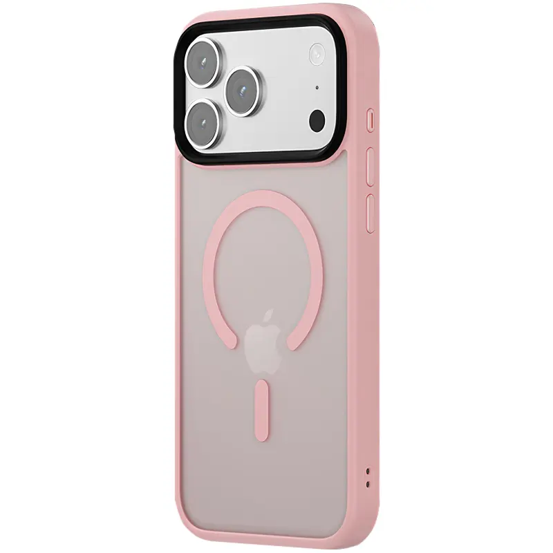 Чохол Colorful Metal Buttons MagSafe для Apple iPhone 17 Pro (6.3"), Pink, TPU+PC