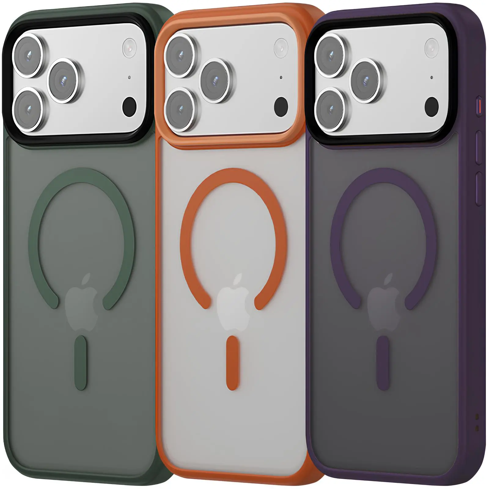 Case Colorful Metal Buttons MagSafe for Apple iPhone 17 Pro Max (6.9"), TPU+PC