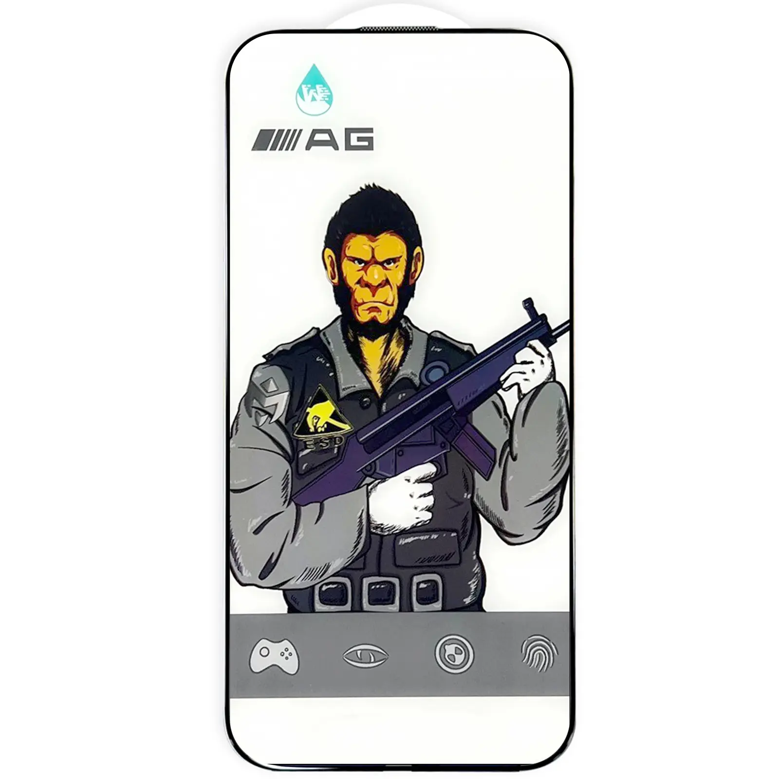 Ochronne szkło 5D matowy do Apple iPhone 17 / 16 Pro (6.3"), Szkło hartowane