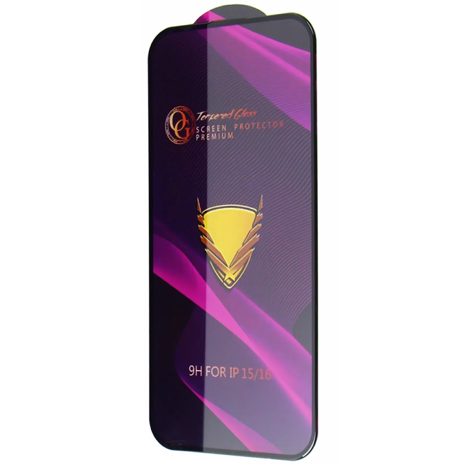 Ochronne szkło OG Premium do Apple iPhone 15 / 16 (6.1"), Black, Szkło hartowane