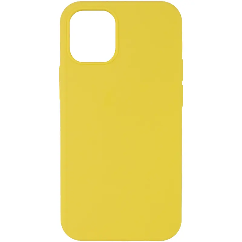 Case Silk Full Protective for Apple iPhone 12 Pro / 12 (6.1"), Yellow, Silicone