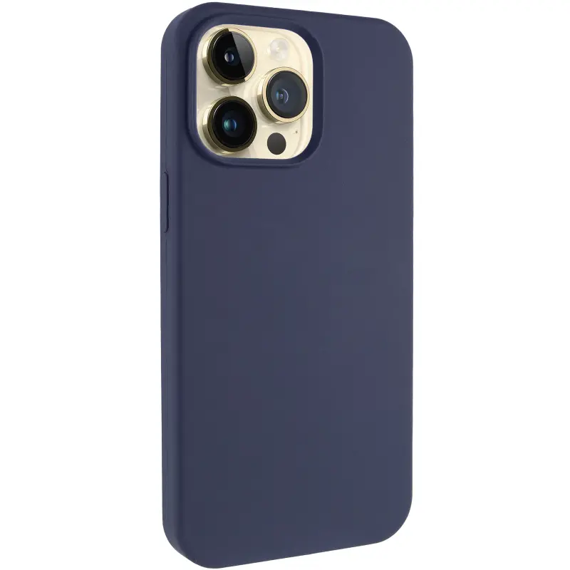 Чохол Silk Full Protective (AA) NO LOGO для Apple iPhone 14 Pro (6.1"), Темно-синій / Midnight blue, Силікон
