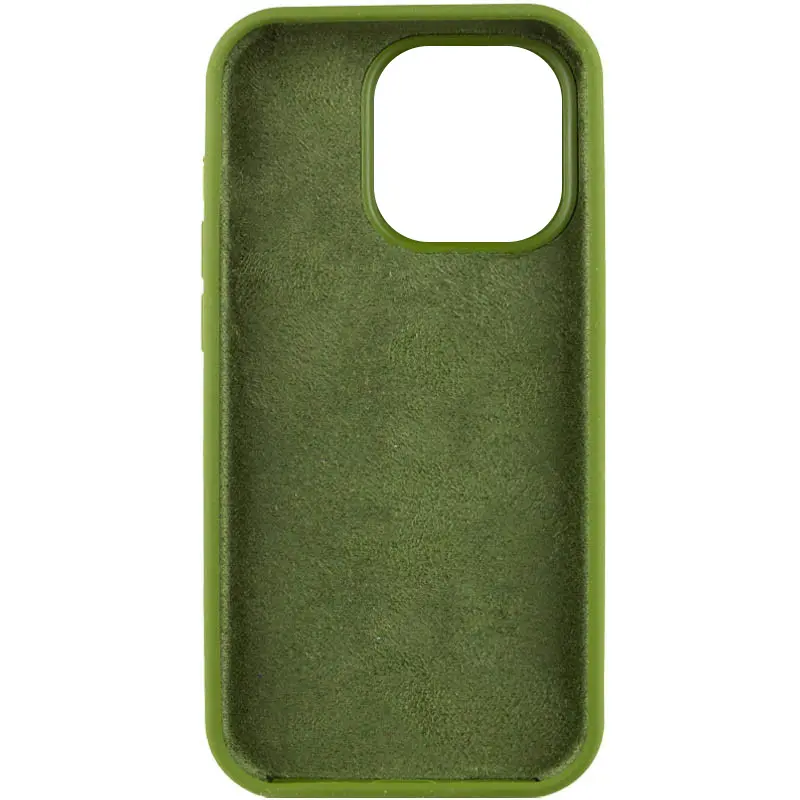 Чохол Silk Full Protective (AA) NO LOGO для Apple iPhone 15 Pro (6.1"), Зелений / Dark Olive 1, Силікон