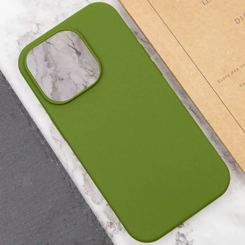 Чохол Silk Full Protective (AA) NO LOGO для Apple iPhone 15 Pro (6.1"), Зелений / Dark Olive 2, Силікон