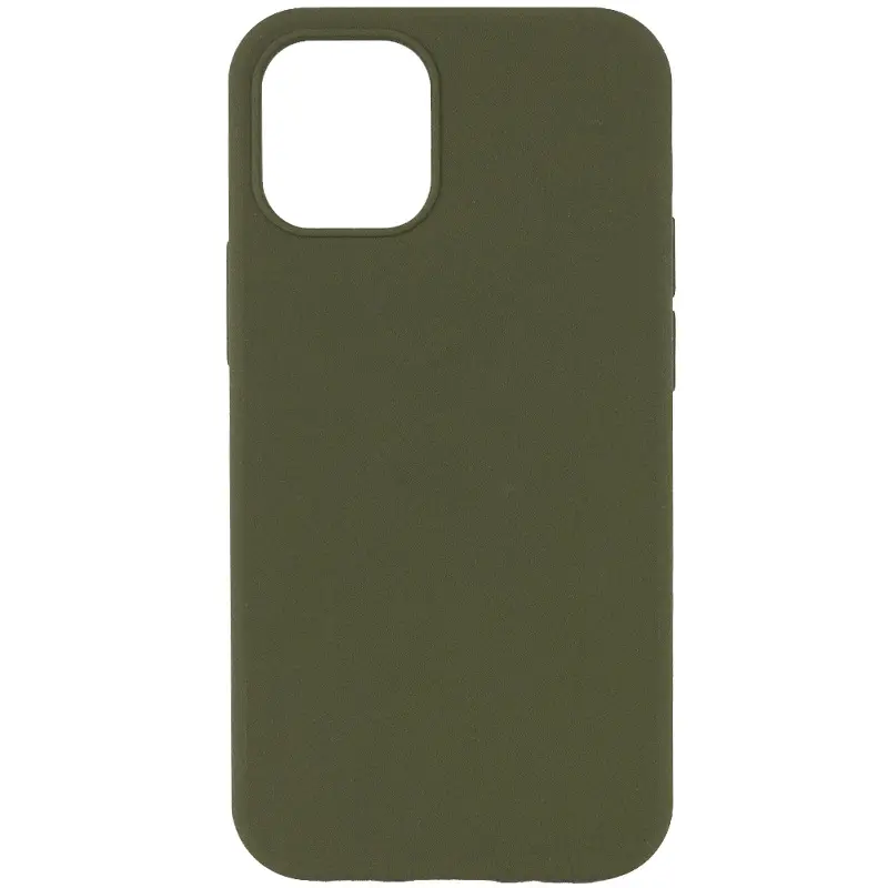 Чехол Silk Full Protective (AA) NO LOGO для Apple iPhone 15 Plus (6.7"), Зеленый / Dark Olive, Силикон