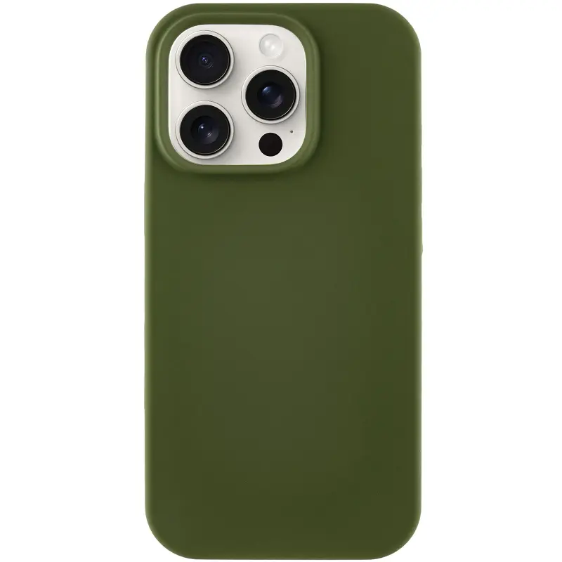 Чохол Silk Full Protective (AA) NO LOGO для Apple iPhone 16 Pro (6.3"), Зелений / Dark Olive 5, Силікон