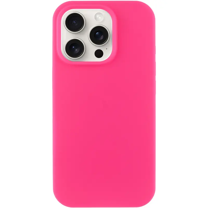 Чохол Silk Full Protective (AA) NO LOGO для Apple iPhone 16 Pro (6.3"), Рожевий / Barbie pink 1, Силікон