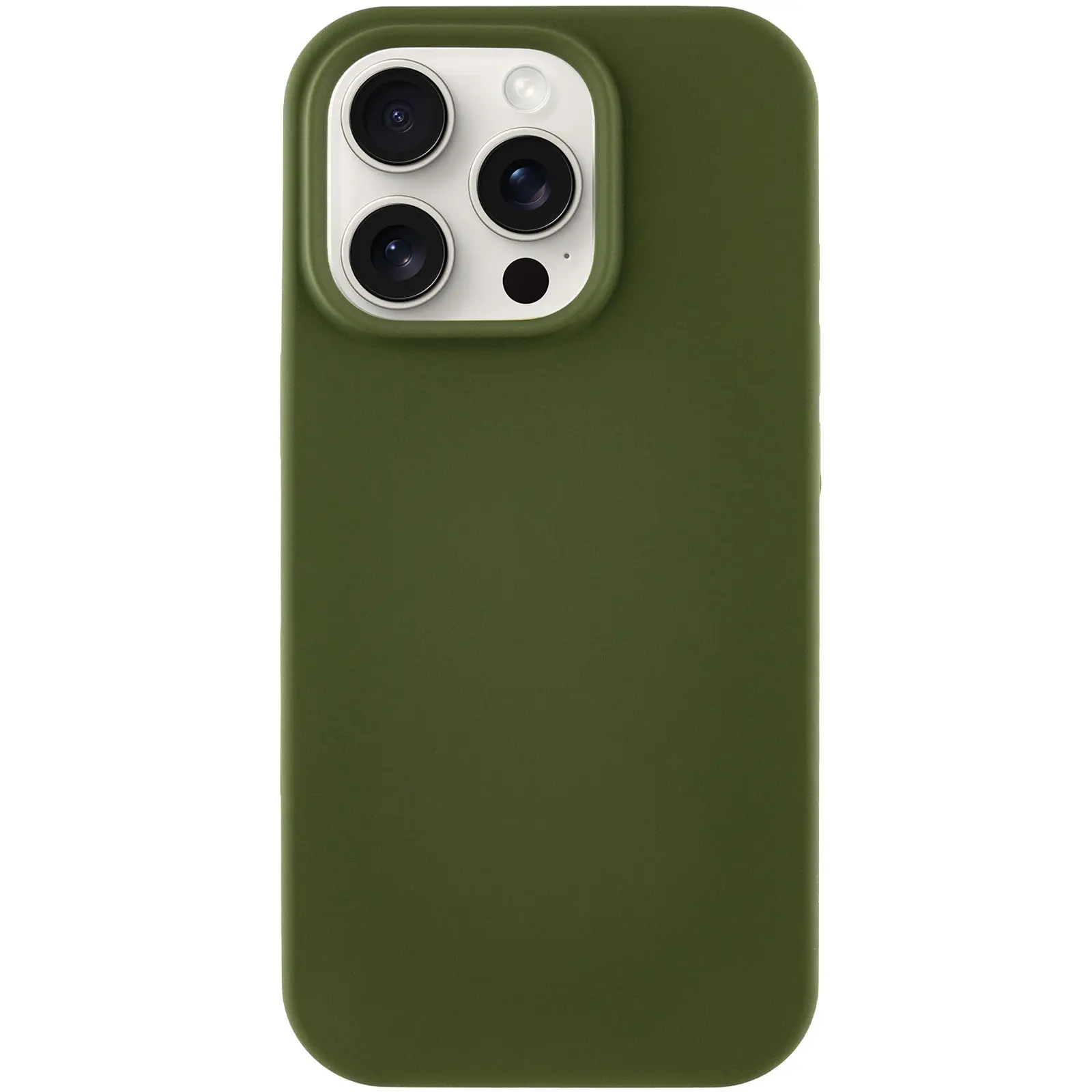 Чехол Silk Full Protective (AA) NO LOGO для Apple iPhone 16 Pro Max (6.9"), Зеленый / Dark Olive 1, Силикон