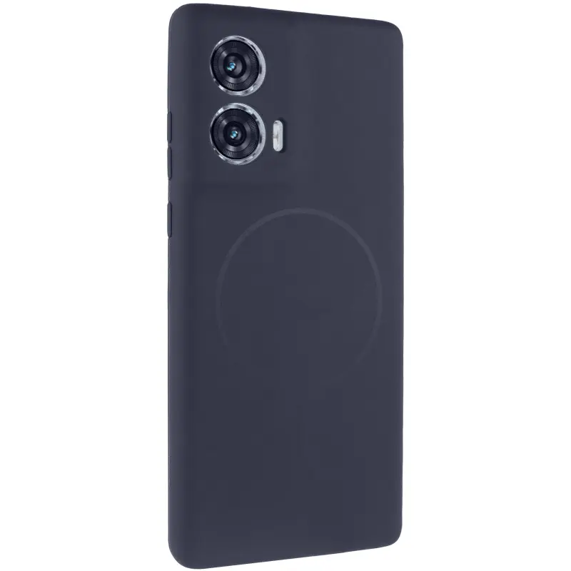 Silicone Cover with MagFit do Motorola Edge 50 Fusion, Ciemno-niebieski / Midnight blue, Silikon