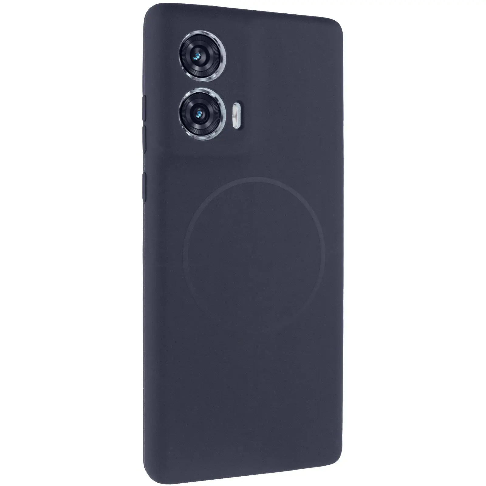 Silicone Cover with MagFit do Motorola Edge 50 Fusion, Ciemno-niebieski / Midnight blue, Silikon
