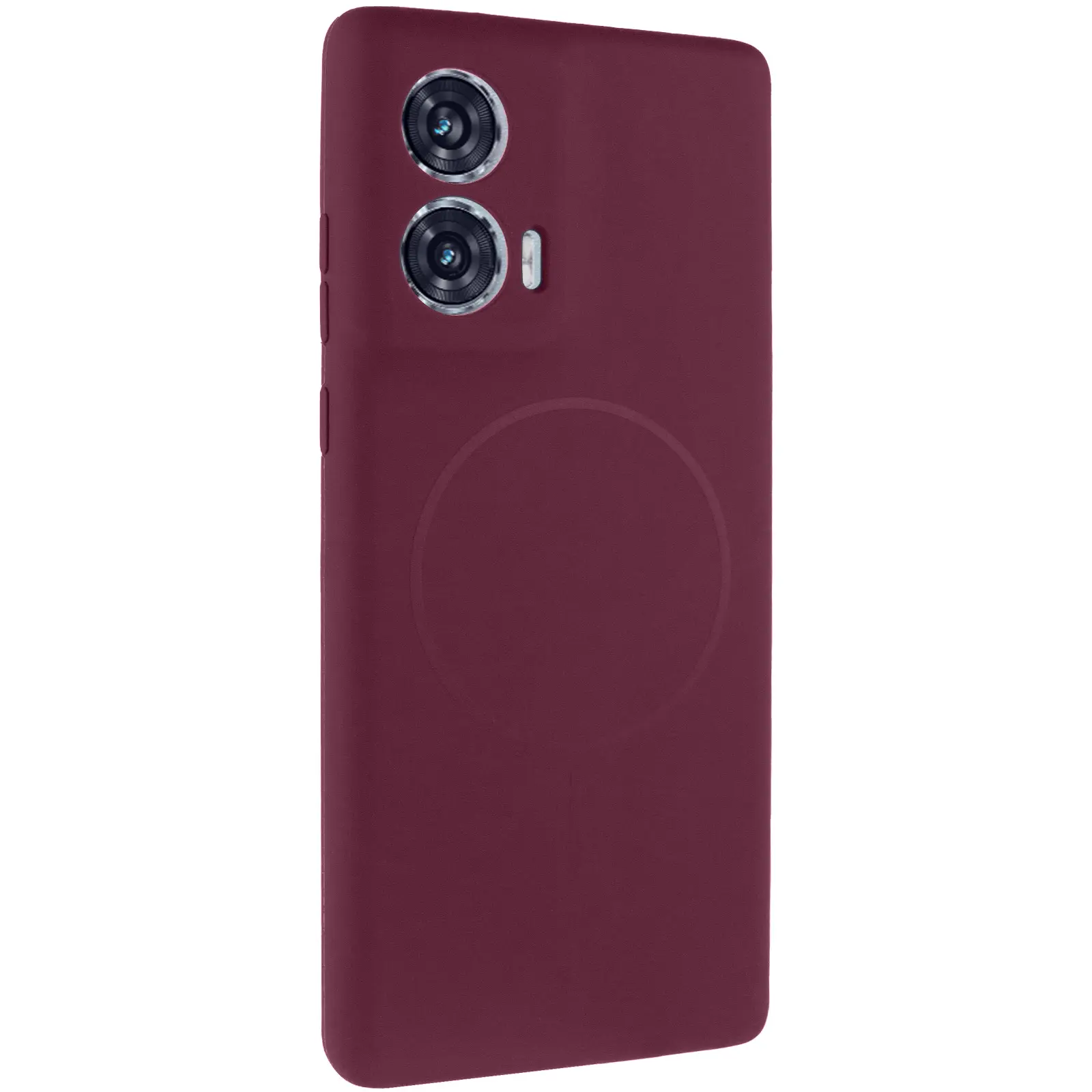 Silicone Cover with MagFit do Motorola Edge 50 Fusion, Bordeaux / Marsala, Silikon