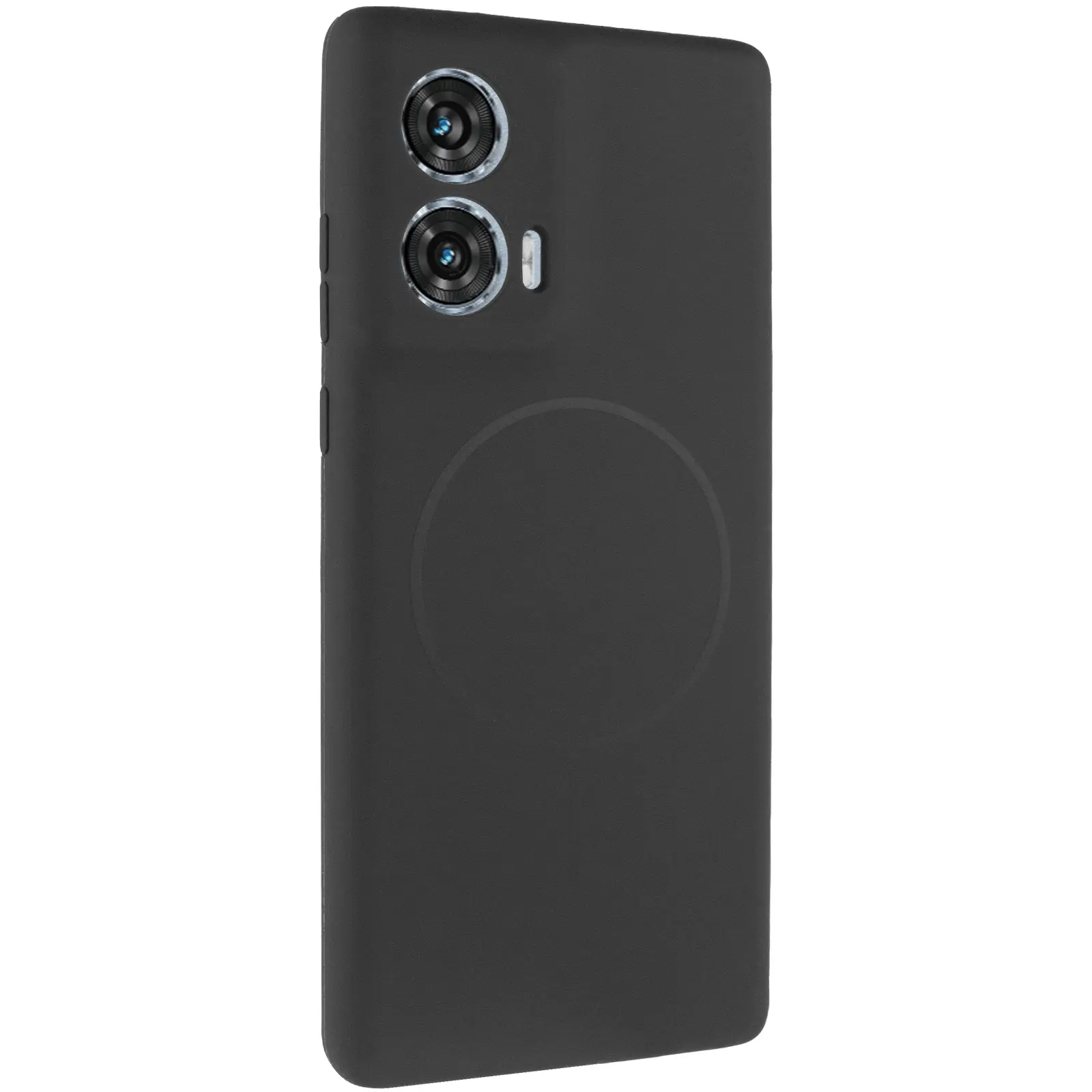 Silicone Cover with MagFit do Motorola Edge 50 Fusion, Czarny / Black, Silikon