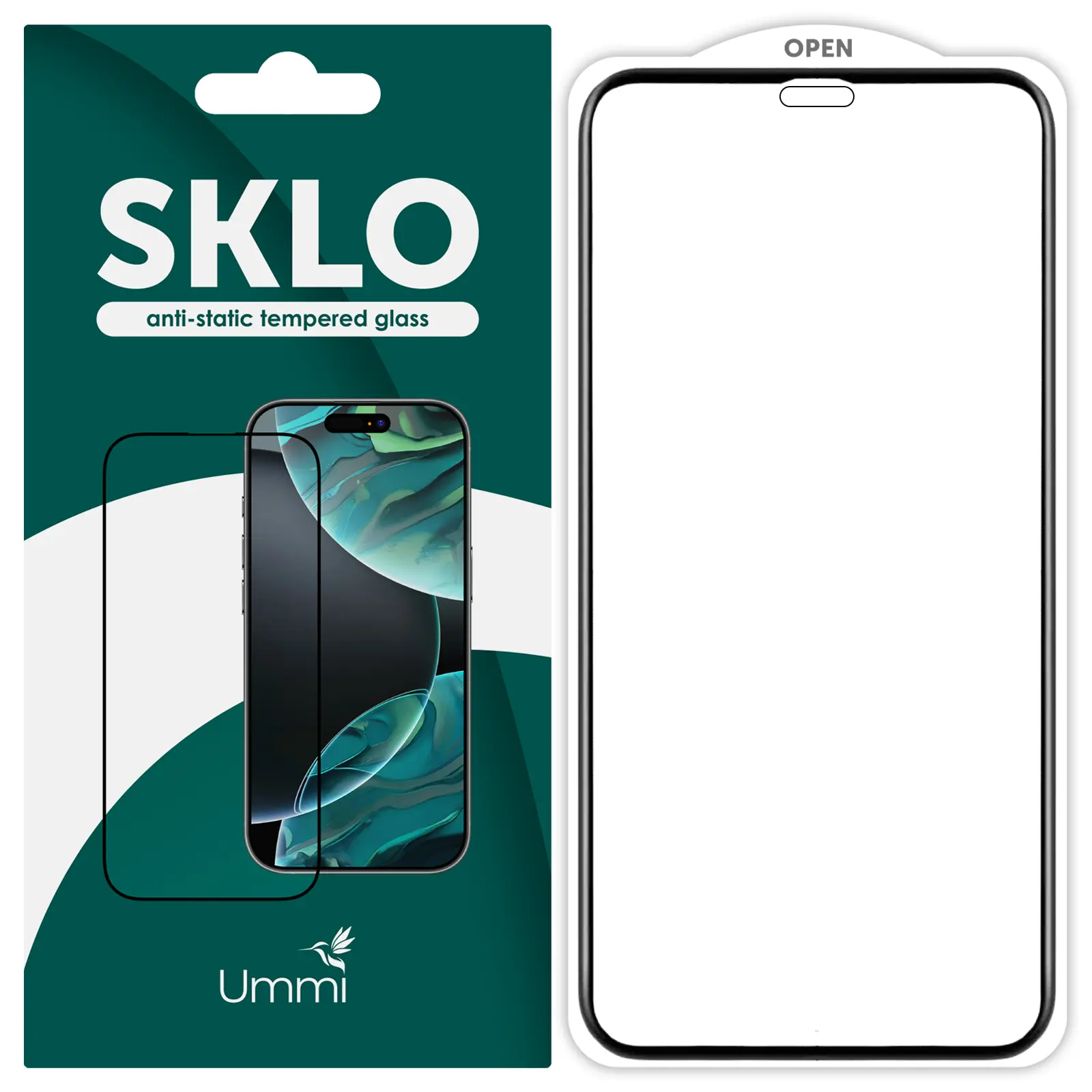 Захисне скло SKLO Premium 5D Чорна Рамка для Apple iPhone 12 mini (5.4"), Чорний, Загартоване скло