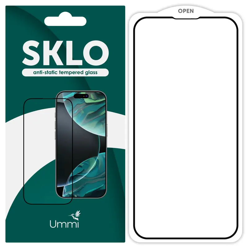 Ochronne szkło SKLO Premium 5D Czarna Ramka do Apple iPhone 17 Air (6.5"), Czarny, Szkło hartowane