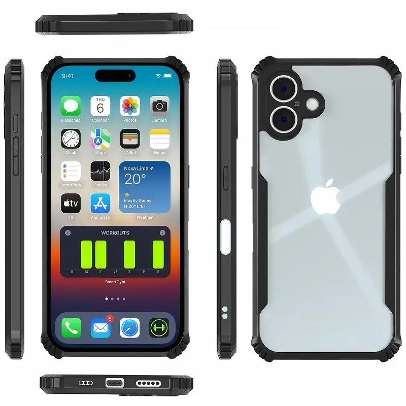 Etui TPU Anti Drop do Apple iPhone 16 Plus (6.7"), Black 2, TPU
