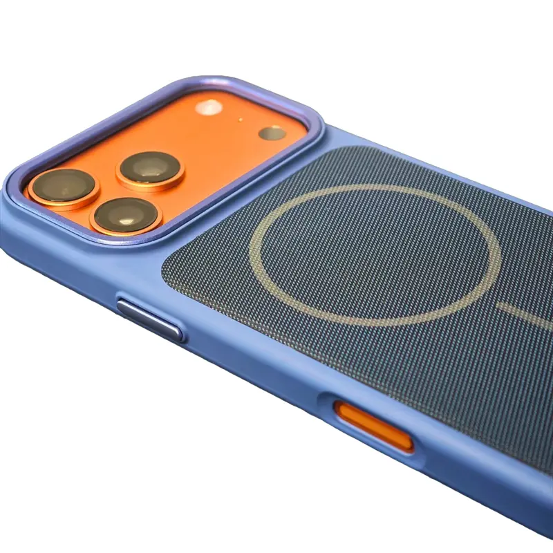 Etui TPU TechWoven Hybrid with MagSafe do Apple iPhone 15 Pro (6.1"), Blue 1, Tekstylny