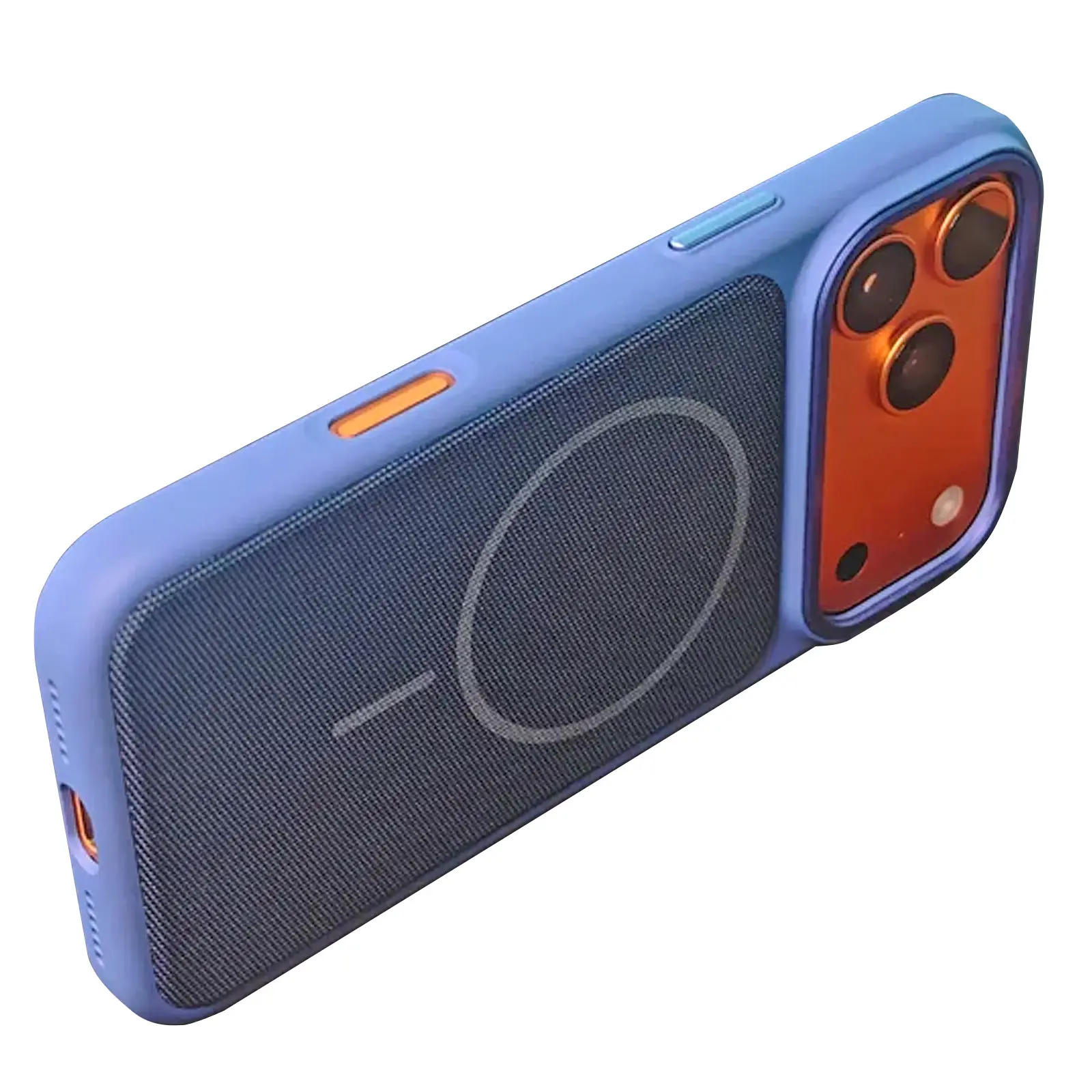 Etui TPU TechWoven Hybrid with MagSafe do Apple iPhone 17 Pro (6.3"), Blue 2, Tekstylny