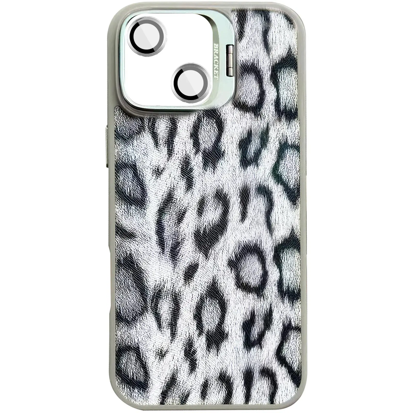 Etui TPU+PC Wild Leopard with Magnetic Fit and Lens do Apple iPhone 13 / 14 (6.1"), Grey, TPU+PC