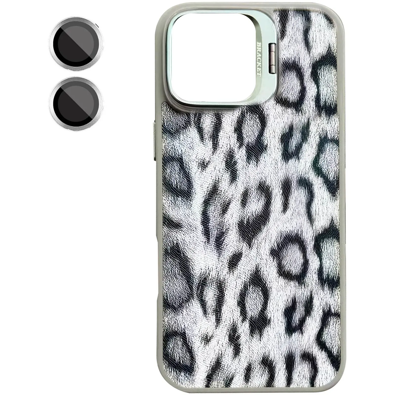 Etui TPU+PC Wild Leopard with Magnetic Fit and Lens do Apple iPhone 13 / 14 (6.1"), Grey 1, TPU+PC