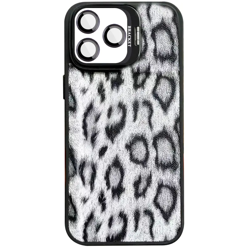 Etui TPU+PC Wild Leopard with Magnetic Fit and Lens do Apple iPhone 15 Pro (6.1"), Black, TPU+PC