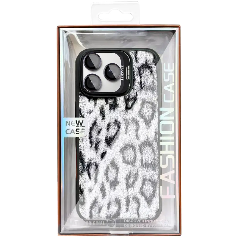 Etui TPU+PC Wild Leopard with Magnetic Fit and Lens do Apple iPhone 15 Pro (6.1"), Black 1, TPU+PC
