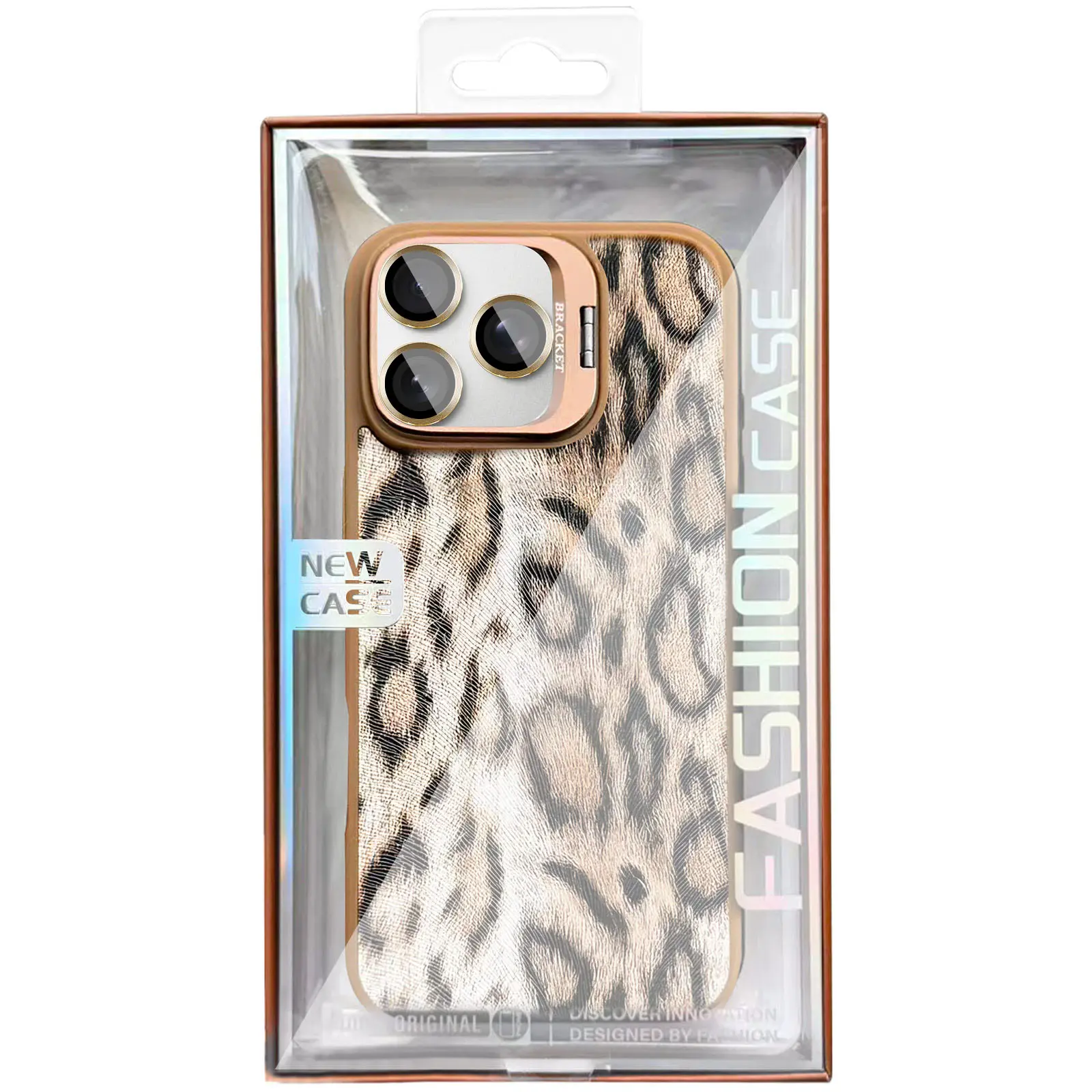 Etui TPU+PC Wild Leopard with Magnetic Fit and Lens do Apple iPhone 15 Pro (6.1"), Brown 1, TPU+PC