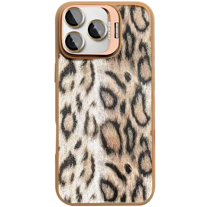 Etui TPU+PC Wild Leopard with Magnetic Fit and Lens do Apple iPhone 15 Pro (6.1"), Brown 3, TPU+PC