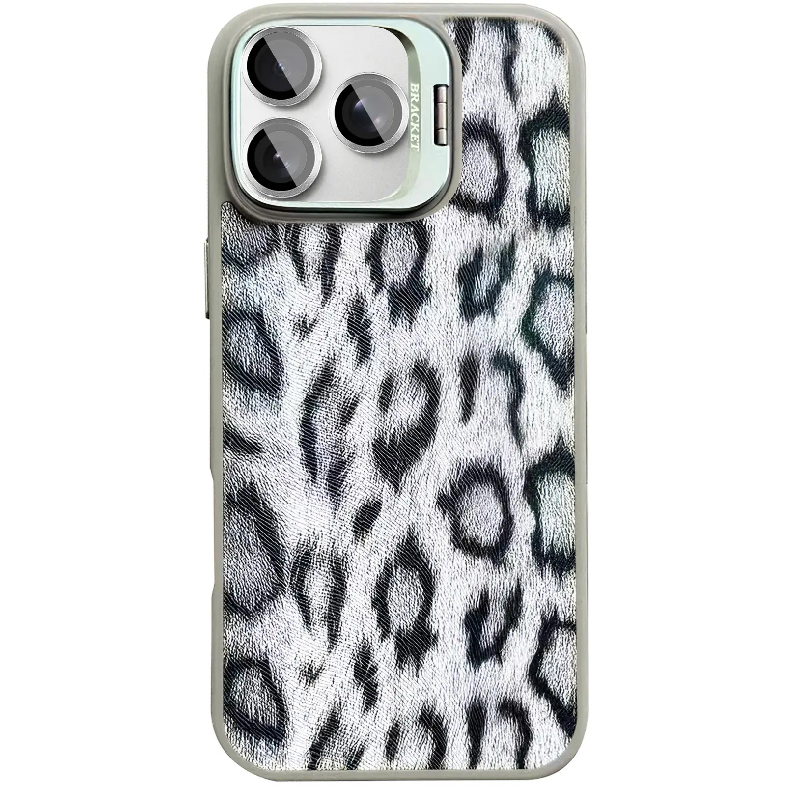 Etui TPU+PC Wild Leopard with Magnetic Fit and Lens do Apple iPhone 15 Pro (6.1"), Grey 4, TPU+PC