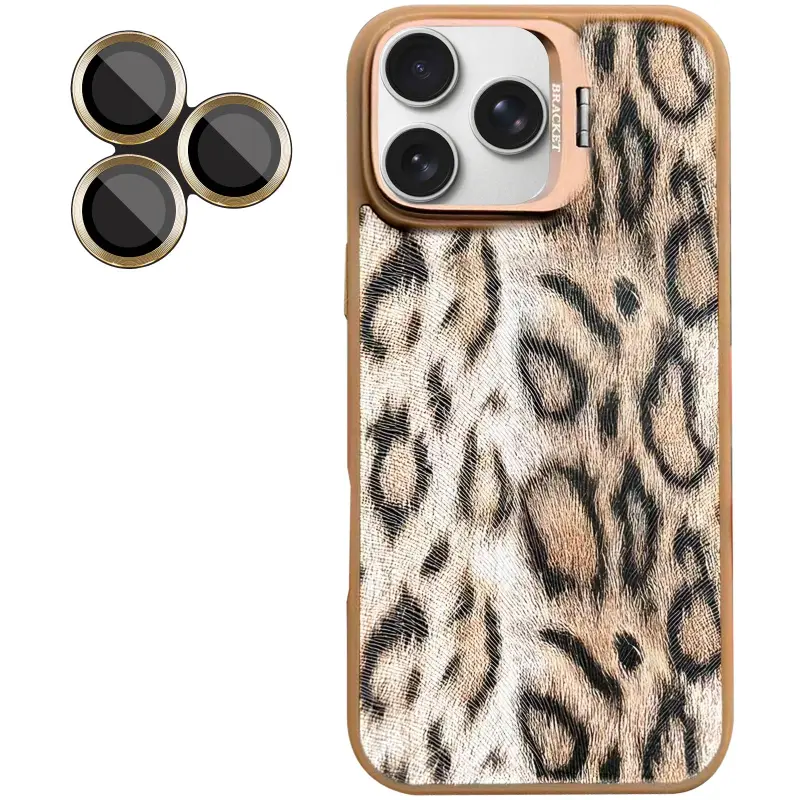 Etui TPU+PC Wild Leopard with Magnetic Fit and Lens do Apple iPhone 15 Pro Max (6.7"), Brown 2, TPU+PC