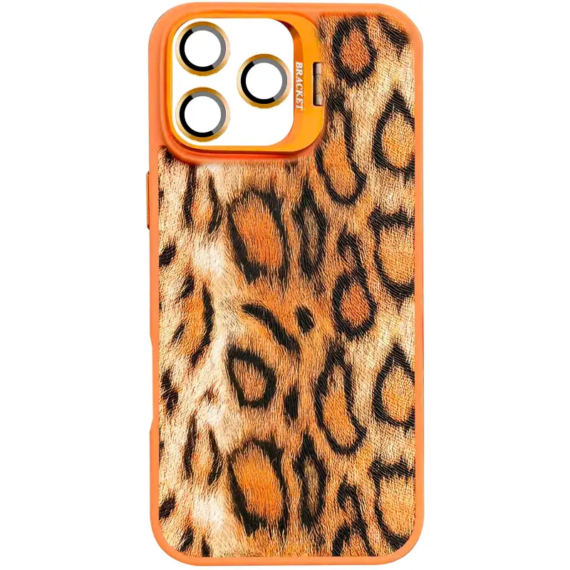 Etui TPU+PC Wild Leopard with Magnetic Fit and Lens do Apple iPhone 15 Pro Max (6.7"), Orange, TPU+PC