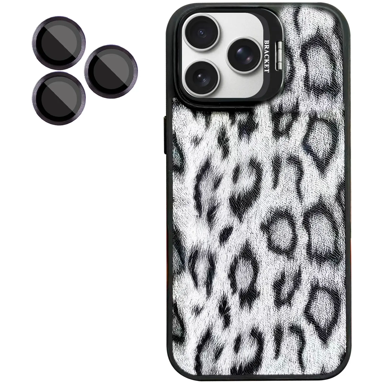Etui TPU+PC Wild Leopard with MagSafe and Lens do Apple iPhone 16 Pro (6.3"), Black 2, TPU+PC