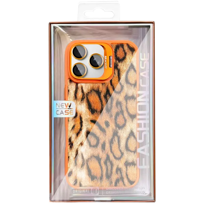 Etui TPU+PC Wild Leopard with MagSafe and Lens do Apple iPhone 16 Pro (6.3"), Orange 1, TPU+PC