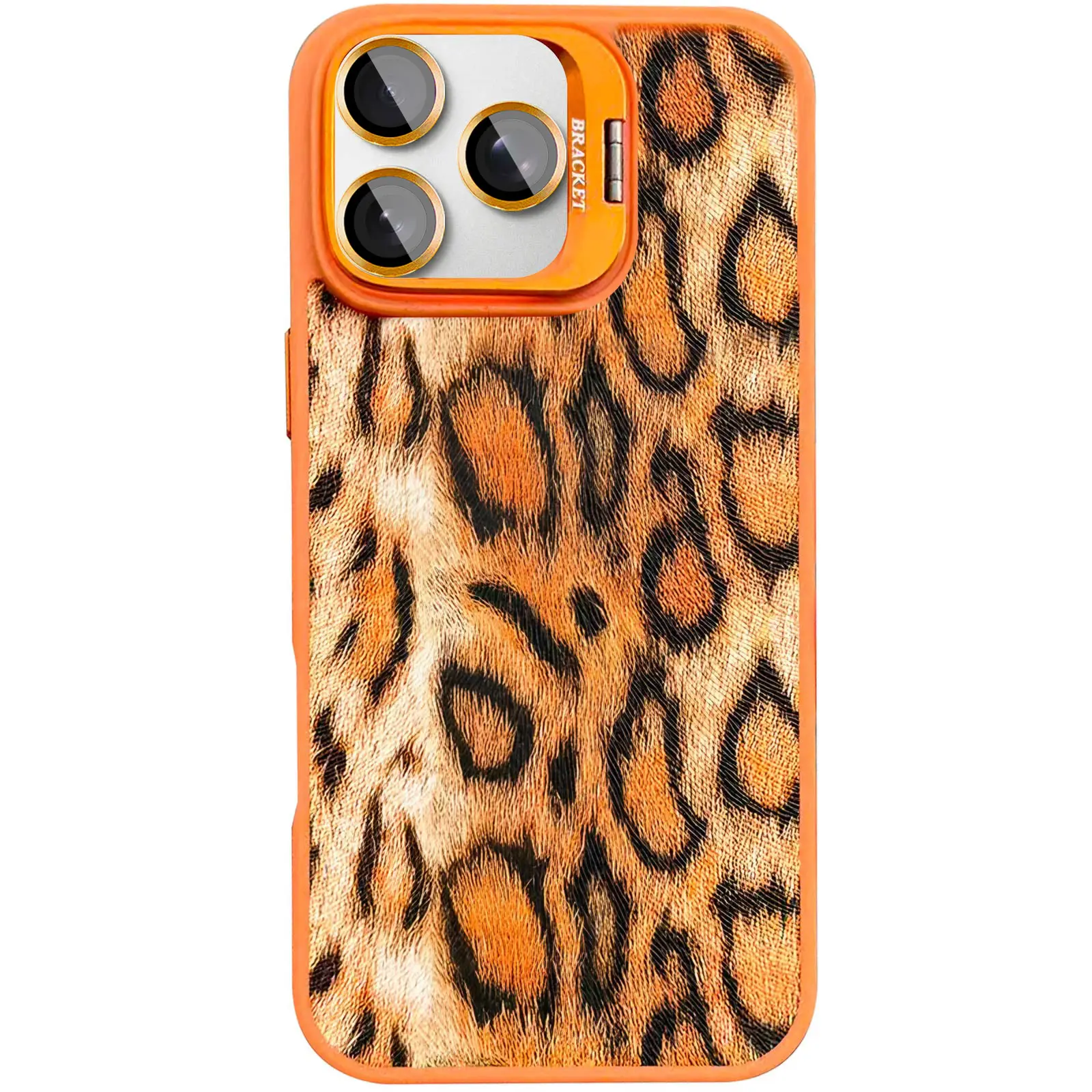 Etui TPU+PC Wild Leopard with MagSafe and Lens do Apple iPhone 16 Pro Max (6.9"), Orange 3, TPU+PC
