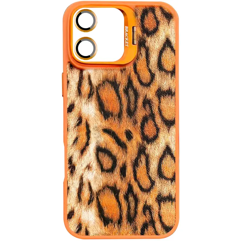 Etui TPU+PC Wild Leopard with MagSafe and Lens do Apple iPhone 17 (6.3"), Orange, TPU+PC