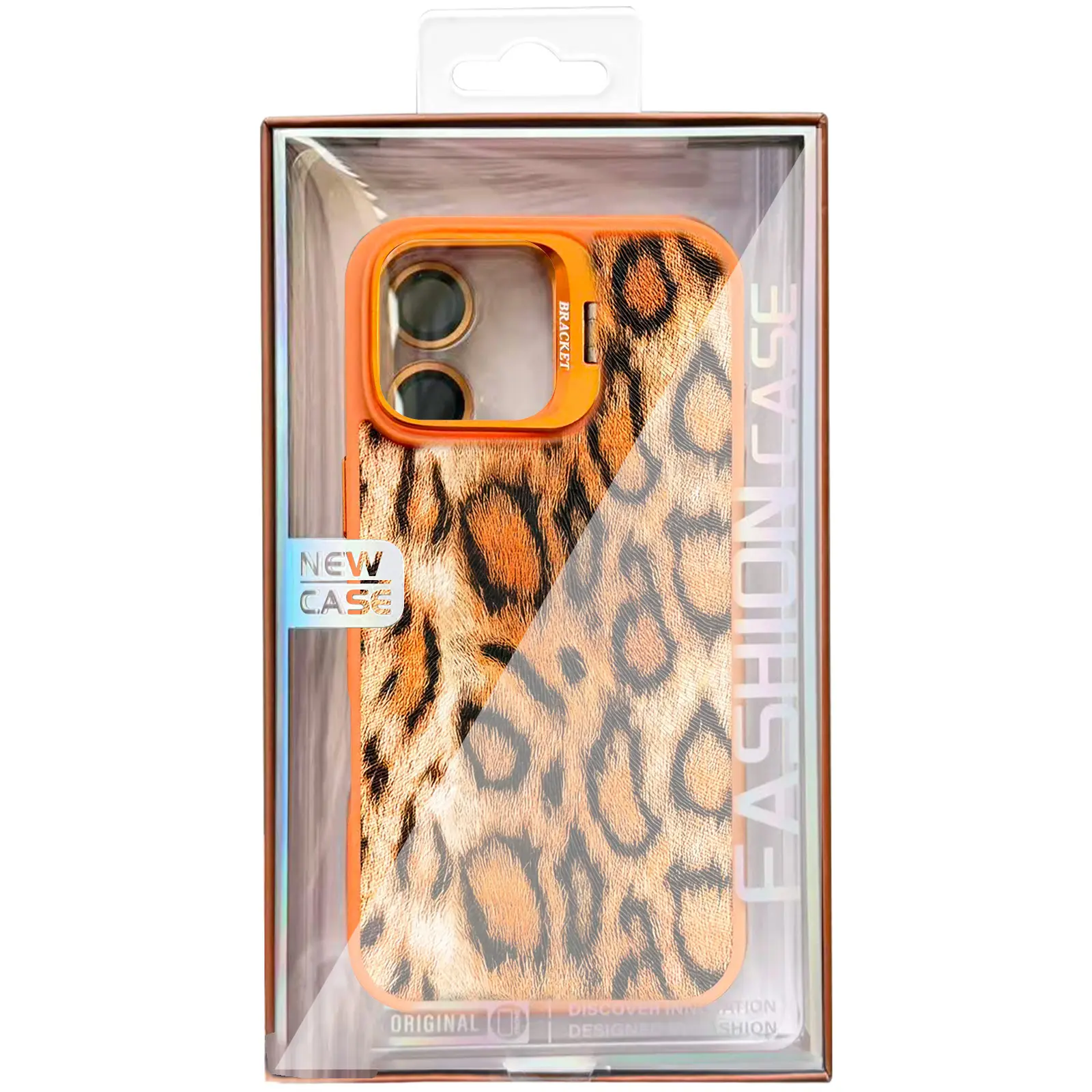 Etui TPU+PC Wild Leopard with MagSafe and Lens do Apple iPhone 17 (6.3"), Orange 1, TPU+PC