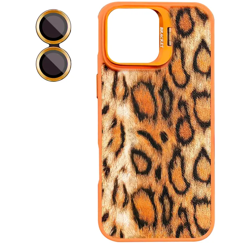 Etui TPU+PC Wild Leopard with MagSafe and Lens do Apple iPhone 17 (6.3"), Orange 2, TPU+PC