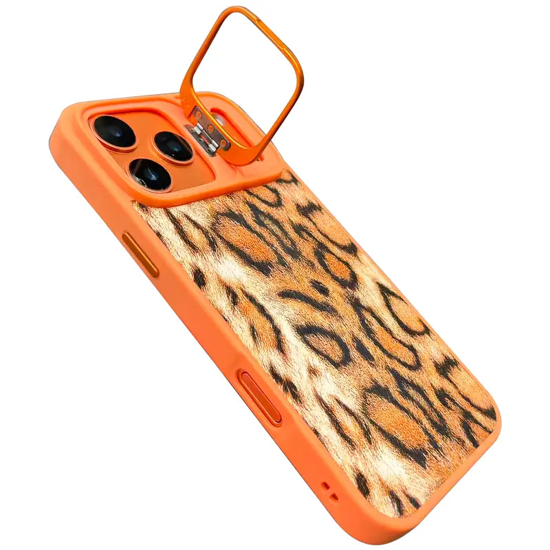 Etui TPU+PC Wild Leopard with MagSafe and Lens do Apple iPhone 17 Pro (6.3"), Orange 1, TPU+PC