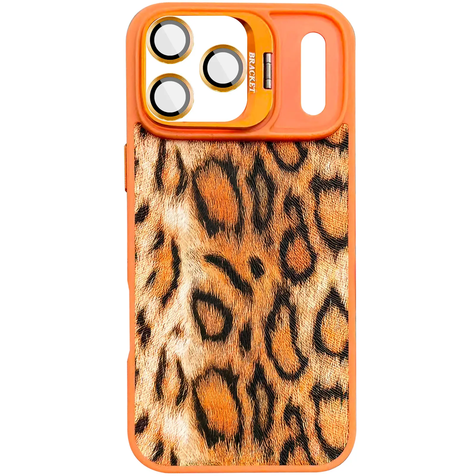 Etui TPU+PC Wild Leopard with MagSafe and Lens do Apple iPhone 17 Pro (6.3"), Orange, TPU+PC