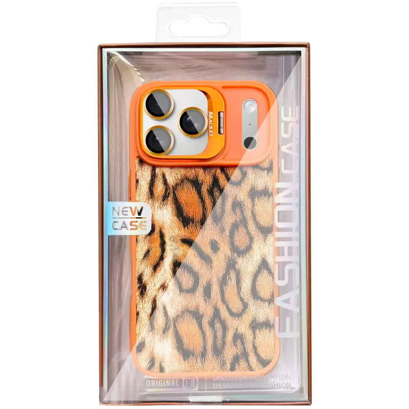 Etui TPU+PC Wild Leopard with MagSafe and Lens do Apple iPhone 17 Pro (6.3"), Orange 2, TPU+PC