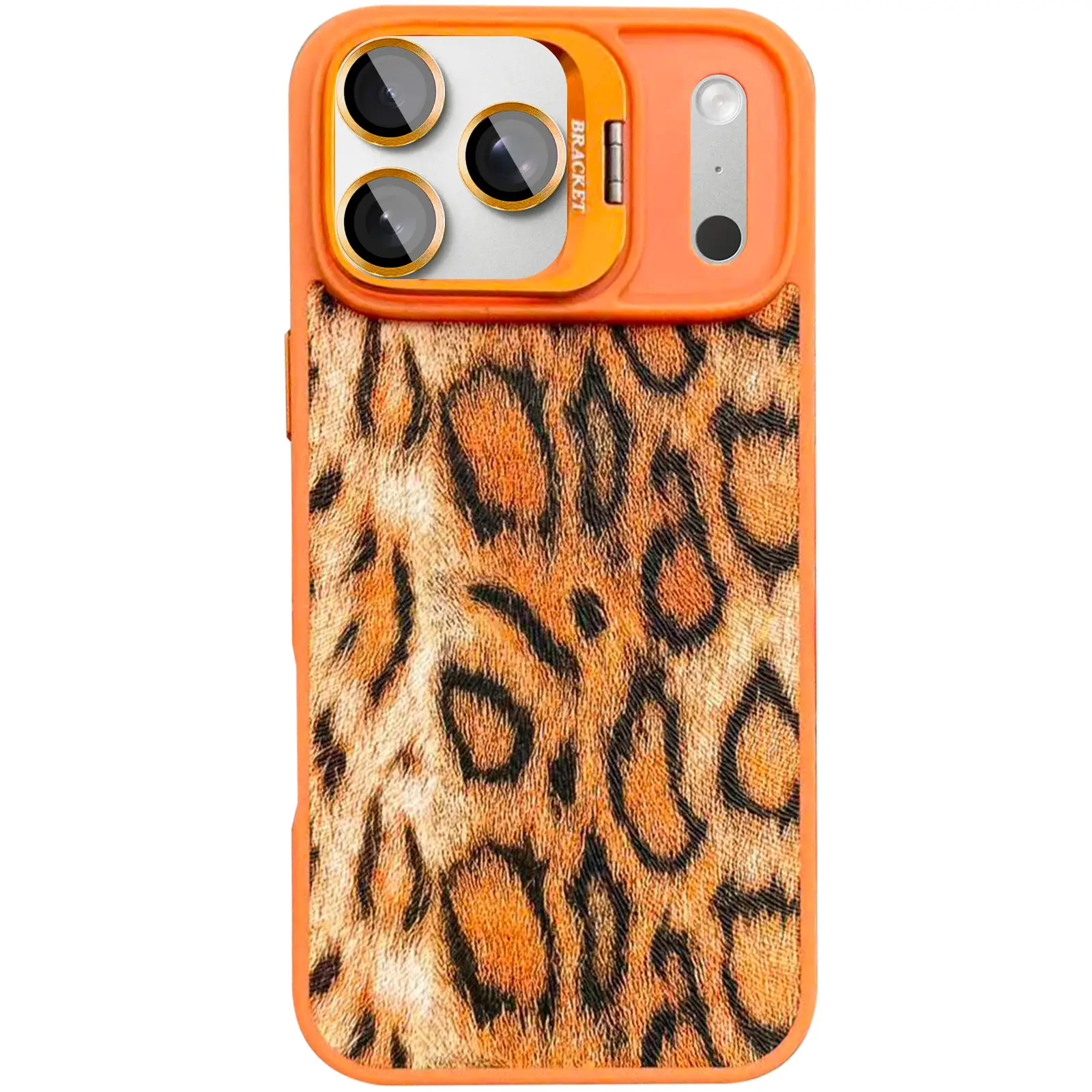 Etui TPU+PC Wild Leopard with MagSafe and Lens do Apple iPhone 17 Pro (6.3"), Orange 4, TPU+PC