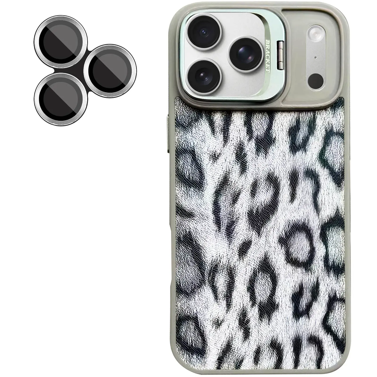 Etui TPU+PC Wild Leopard with MagSafe and Lens do Apple iPhone 17 Pro Max (6.9"), Grey 3, TPU+PC