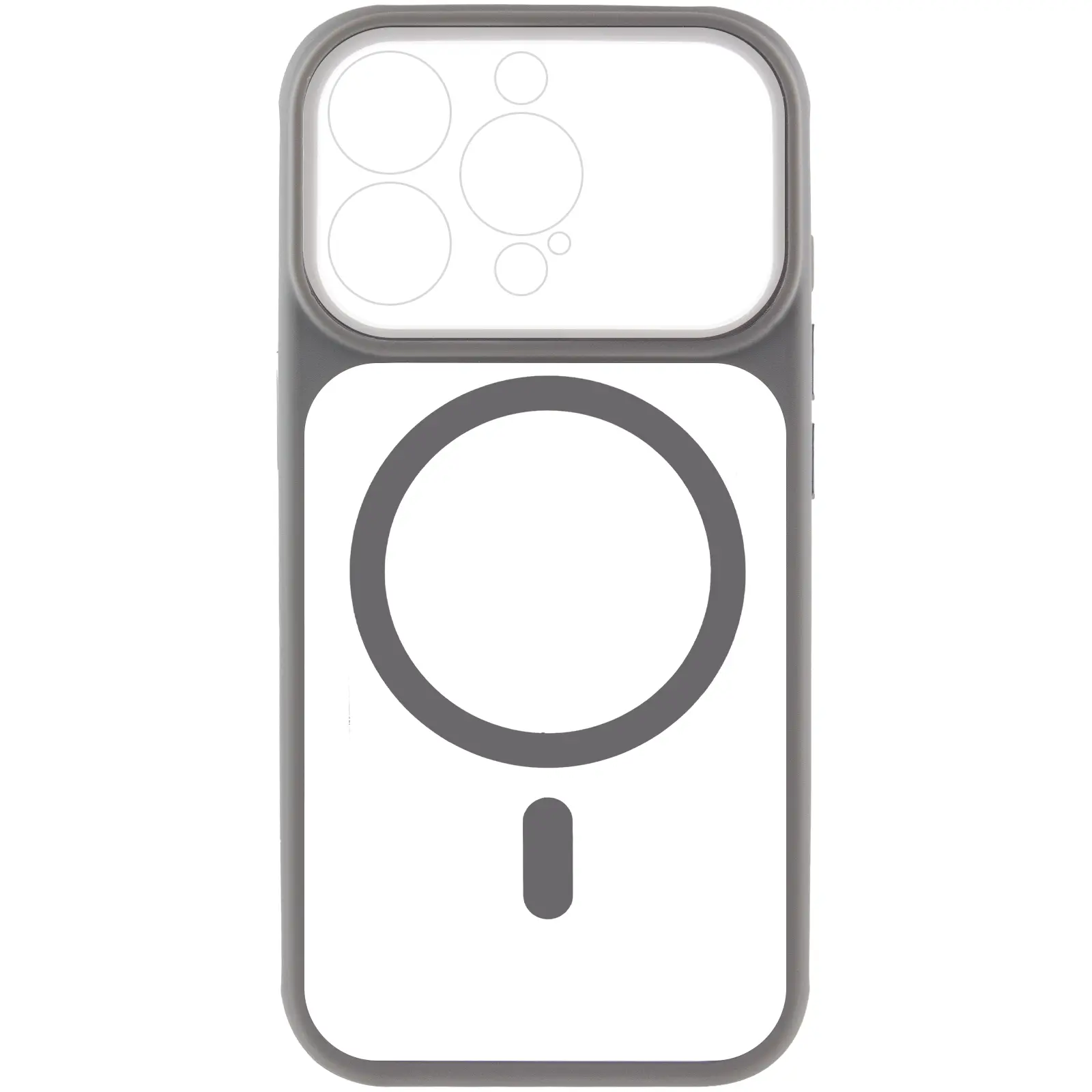 Etui TPU+PC GETMAN Moon Clear with MagSafe do Apple iPhone 14 Pro (6.1"), Grey 1, TPU+PC