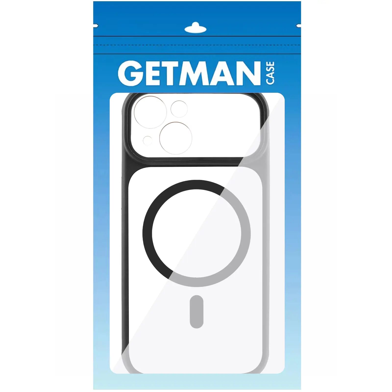Etui TPU+PC GETMAN Moon Clear with MagSafe do Apple iPhone 14 (6.1"), Black 1, TPU+PC