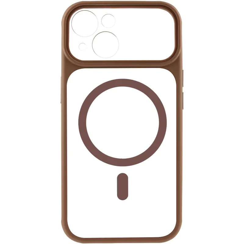 Etui TPU+PC GETMAN Moon Clear with MagSafe do Apple iPhone 14 (6.1"), Brown 1, TPU+PC
