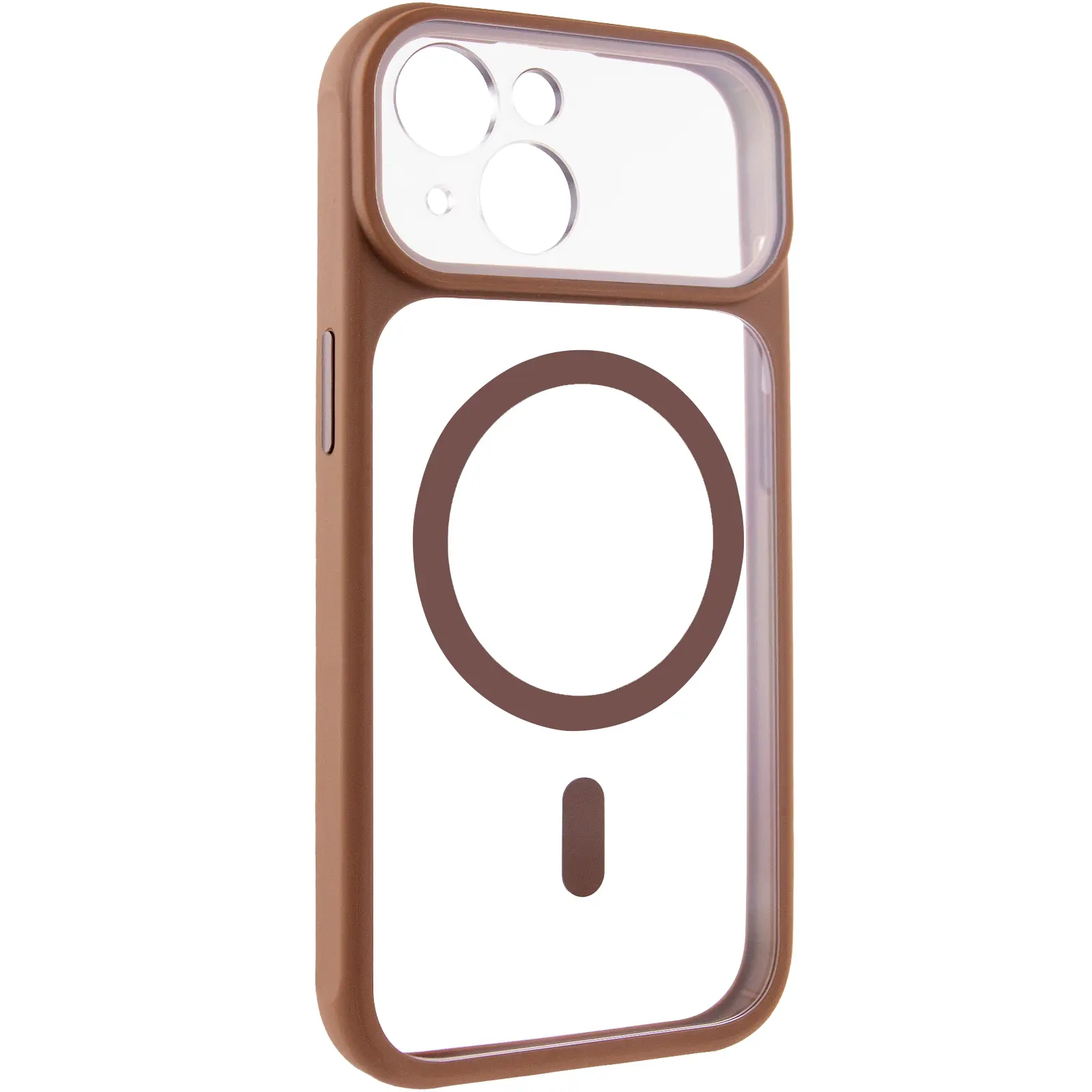 Etui TPU+PC GETMAN Moon Clear with MagSafe do Apple iPhone 14 (6.1"), Brown, TPU+PC