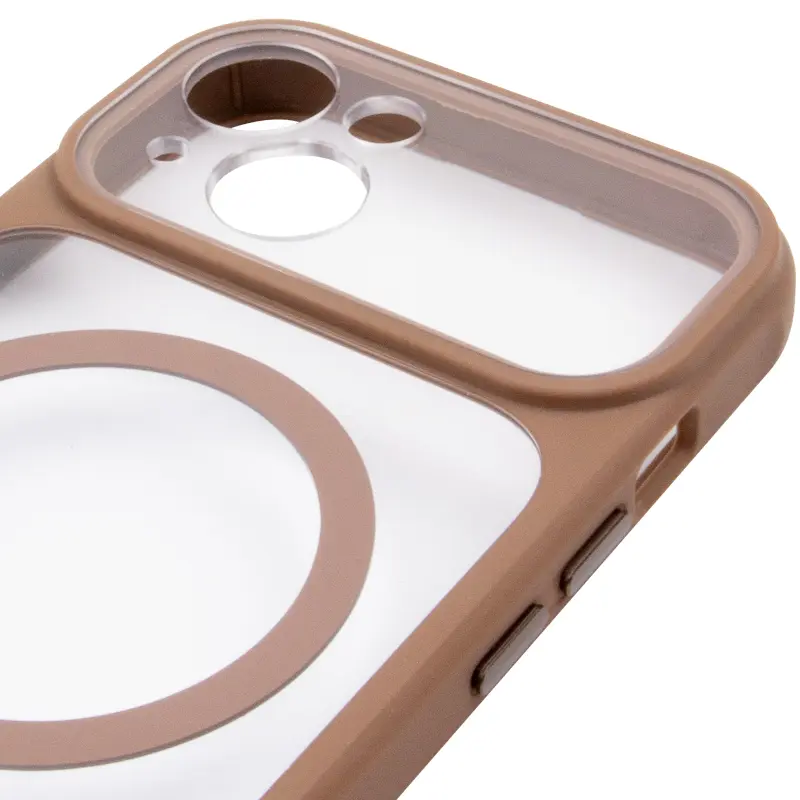 Etui TPU+PC GETMAN Moon Clear with MagSafe do Apple iPhone 14 (6.1"), Brown 3, TPU+PC