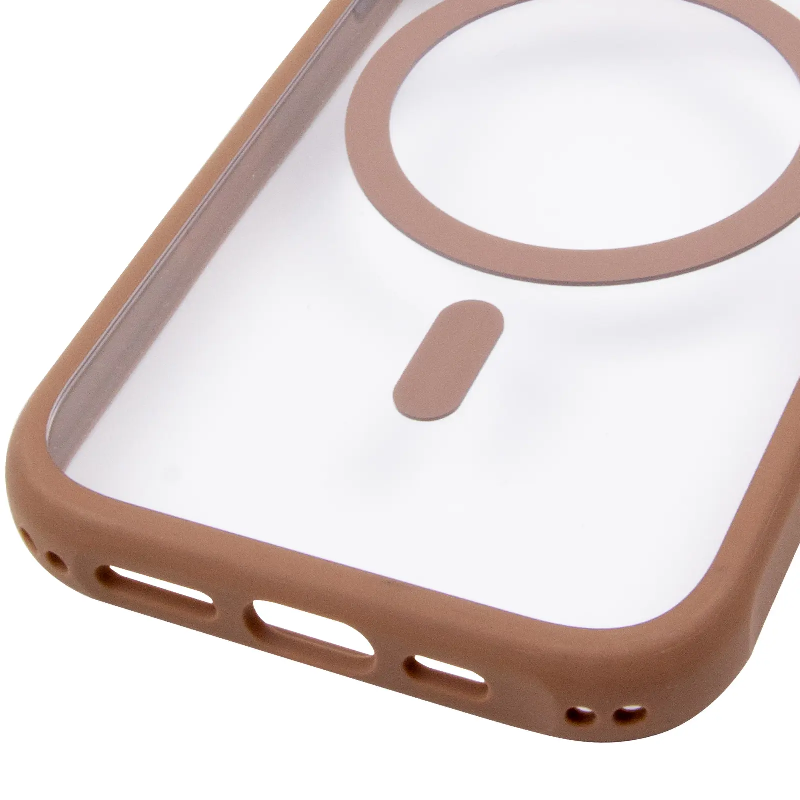 Etui TPU+PC GETMAN Moon Clear with MagSafe do Apple iPhone 14 (6.1"), Brown 4, TPU+PC