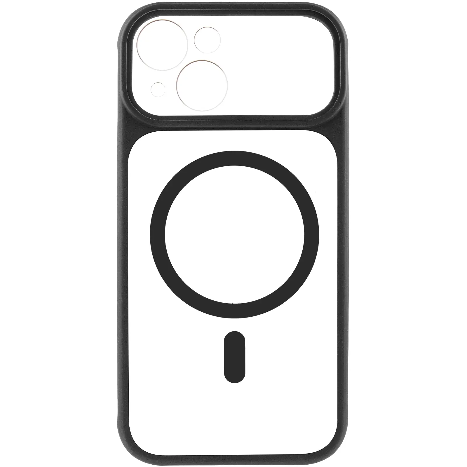 Etui TPU+PC GETMAN Moon Clear with MagSafe do Apple iPhone 15 (6.1"), Black 2, TPU+PC